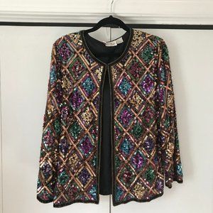 vintage laurence kazar || sequin trophy jacket